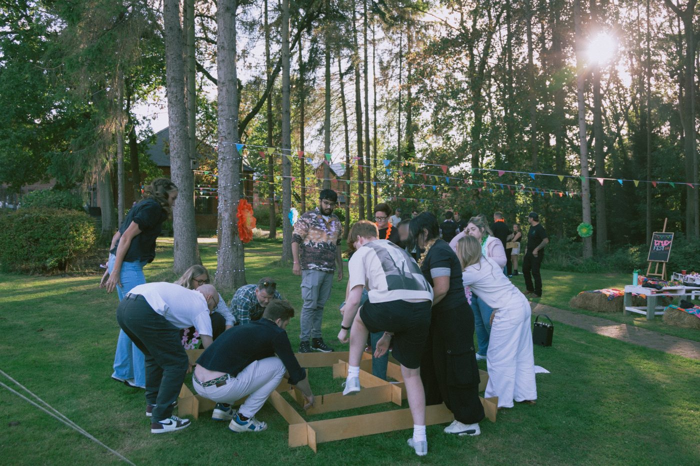 Plank challenge in the woods
